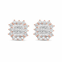 Diana M Jewels - Women's Radiant Lab-Grown Diamond Stud Earrings (12.00 Ct TCW) - Luxe