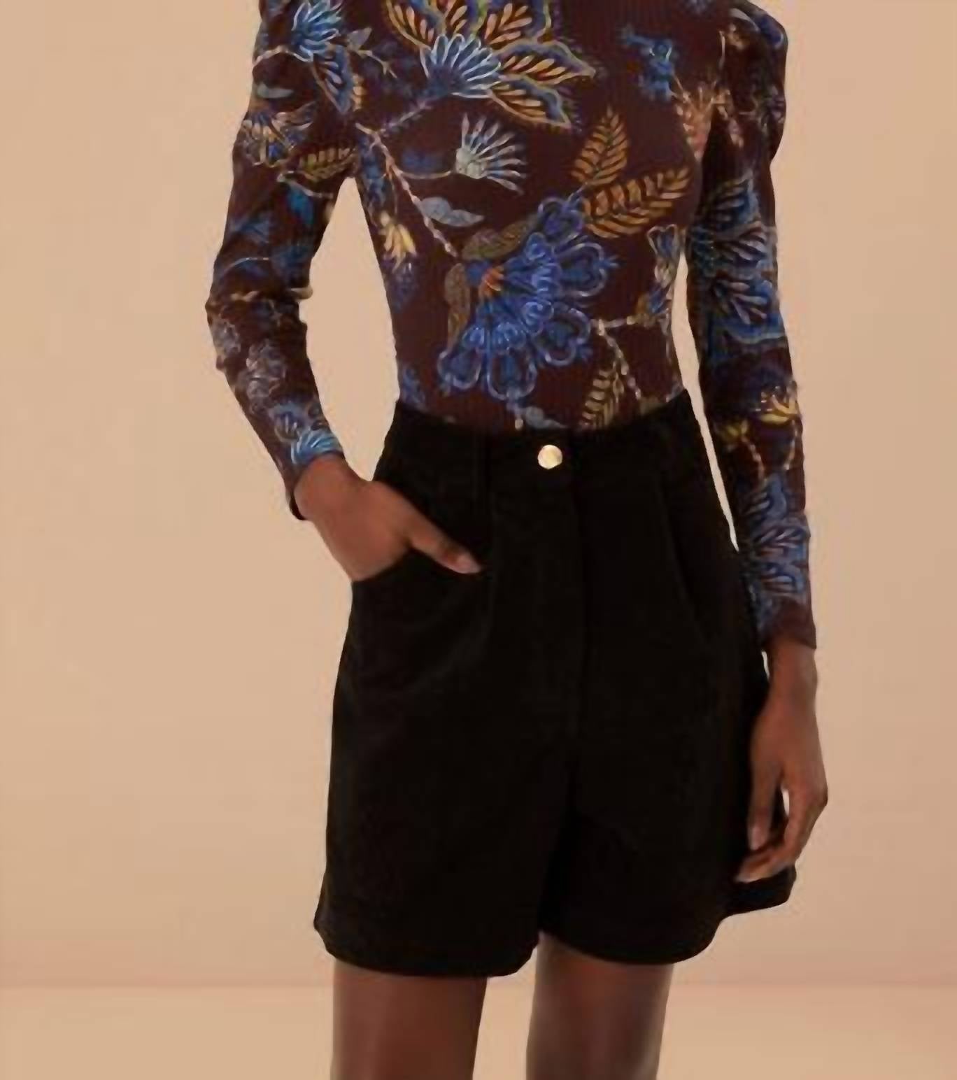 FARM RIO EMBROIDERED GARDEN BODYSUIT in brown - women's shirt - view 4