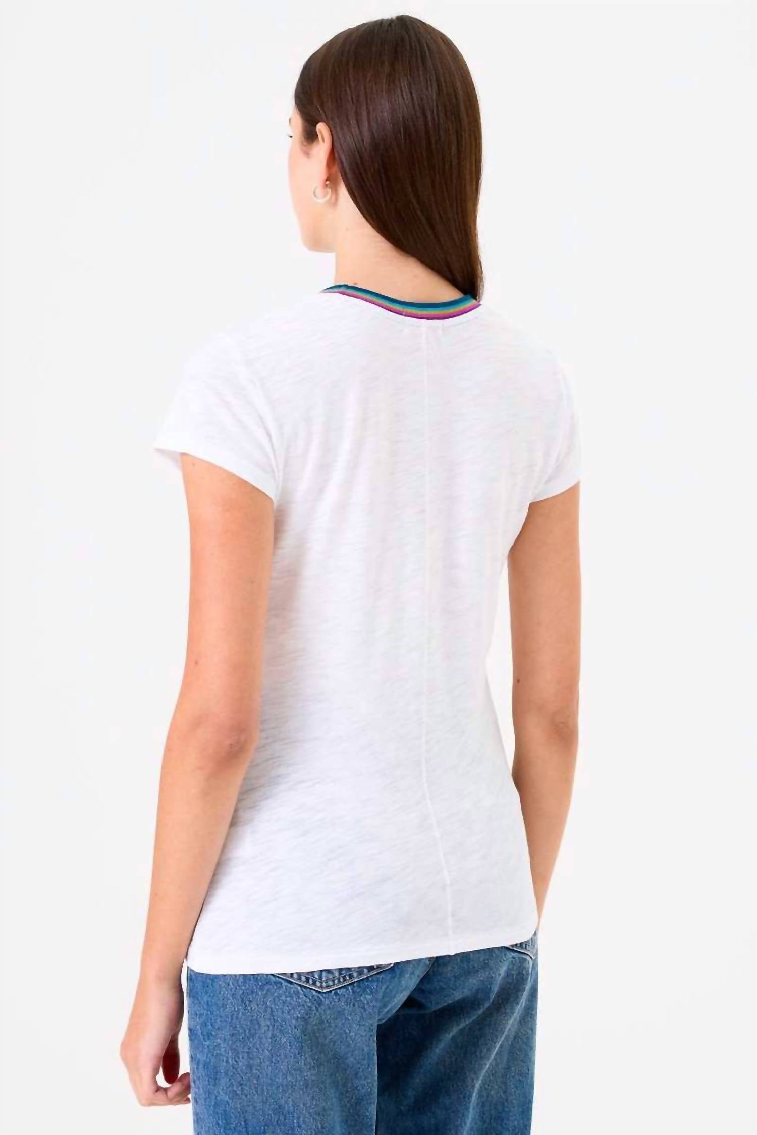 Goldie - Summer Rainbow Ringer Tee