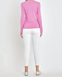 English Factory - Striped Boatneck Sweater Top