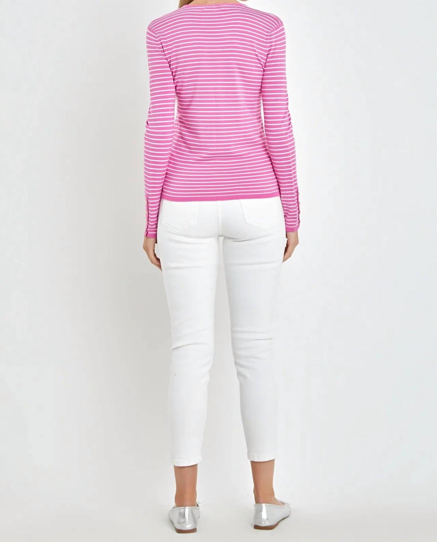 English Factory - Striped Boatneck Sweater Top