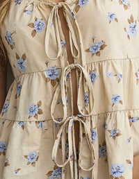 Sweetkama - Forget Me Not Boho Floral Top