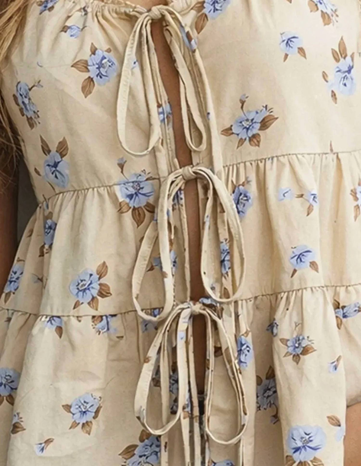 Sweetkama - Forget Me Not Boho Floral Top