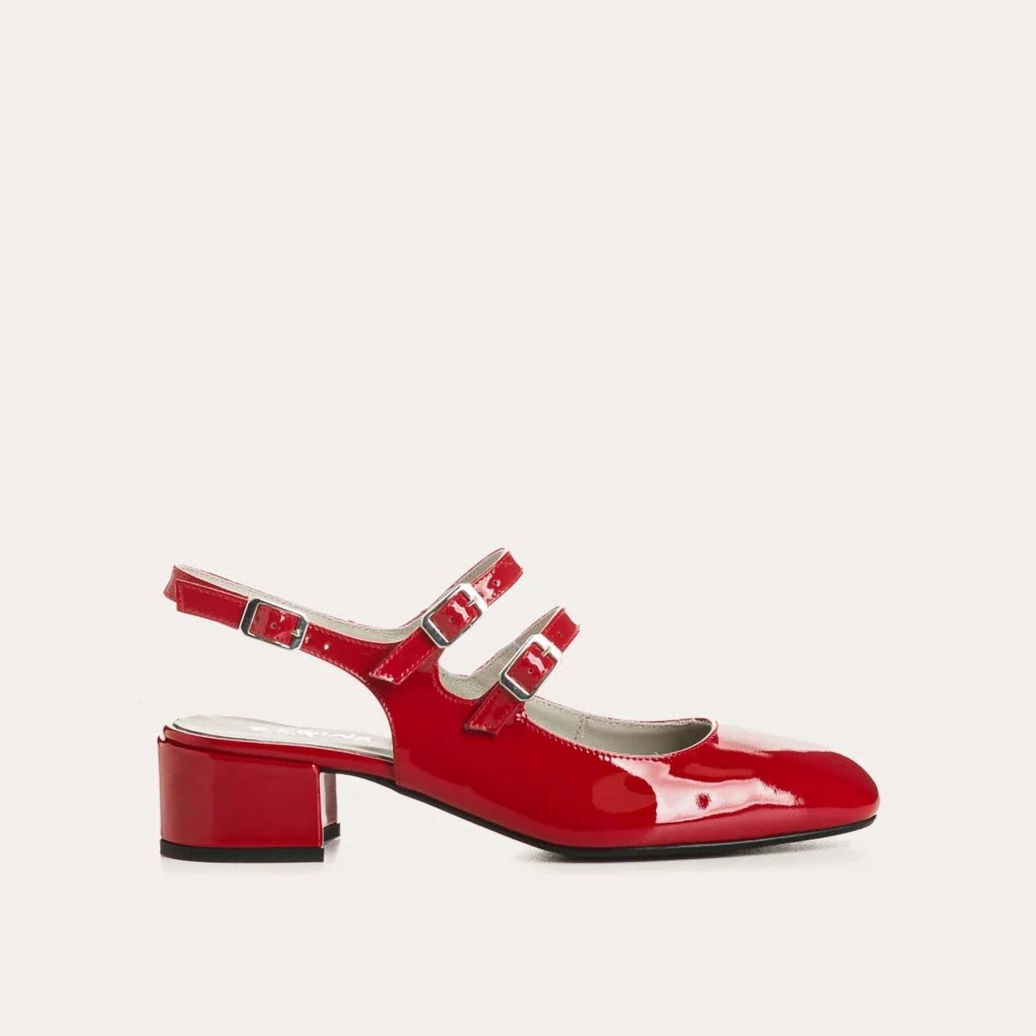 Reqins - Women's Slingback Patent Leather Heels