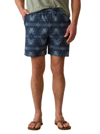 Faherty Doug Good Feather's Shorelite Shorts in night navy stars - men's shorts