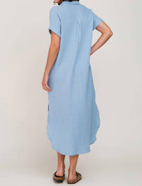 BluIvy The Willa Dress in light blue - women's dress - detail view