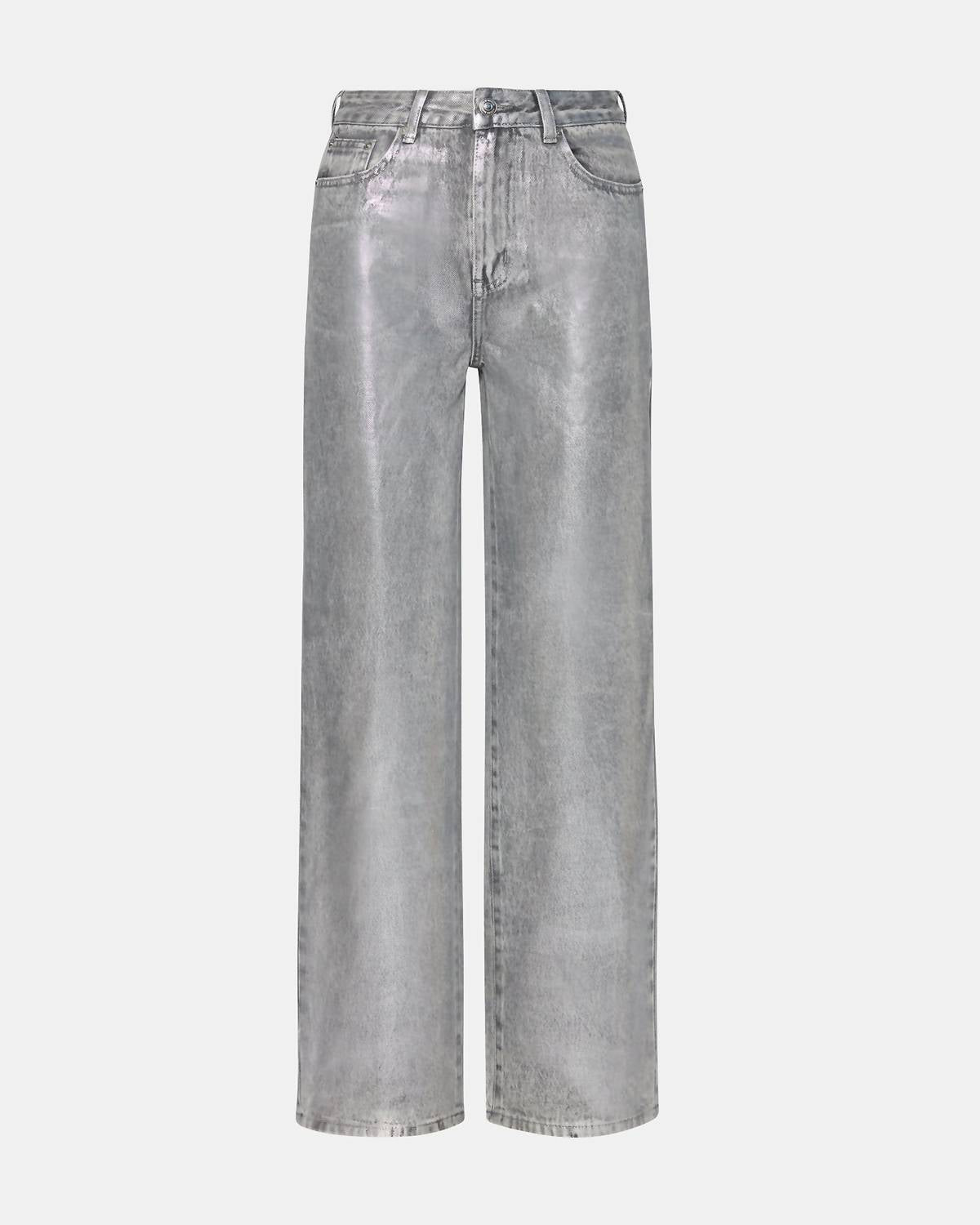 STEVE MADDEN Zo Straight Leg Jean in silver - women's jeans - view 5