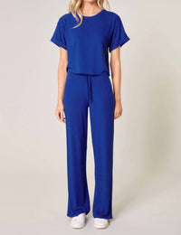 Sugarlips - Leisure Ribbed Knit Drawstring Pants
