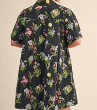 &Merci - Short Sleeve Button Down Mini Dress