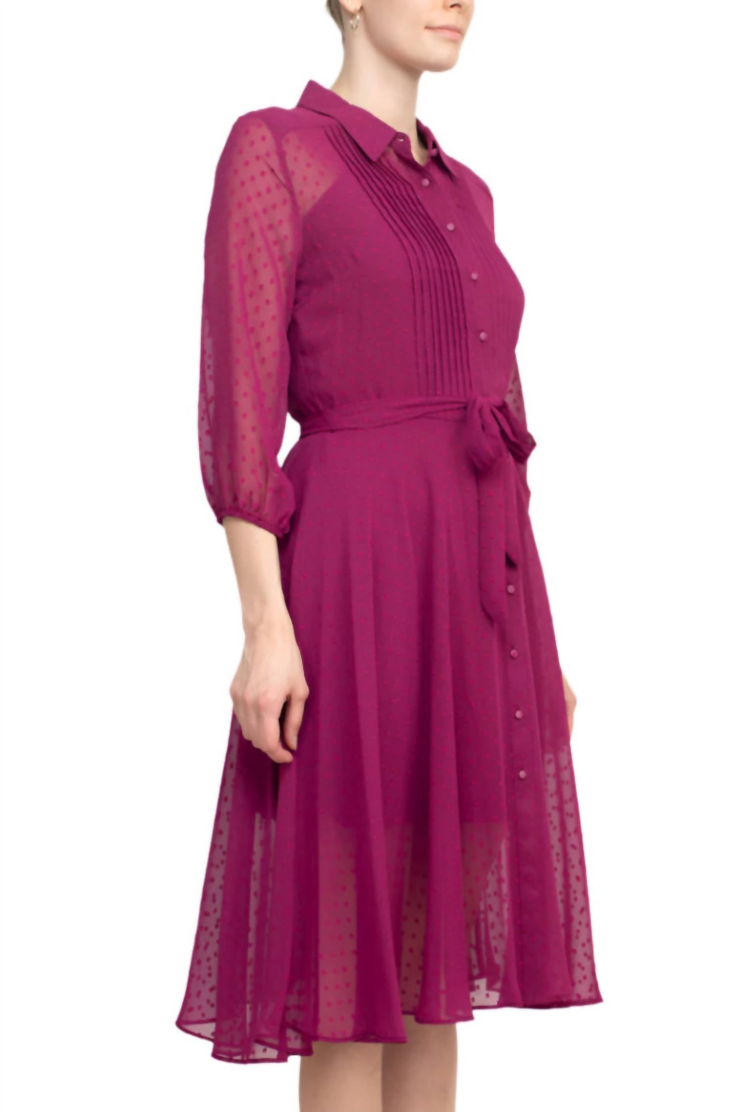Nanette Lepore - Collared Button Down Chiffon Dress