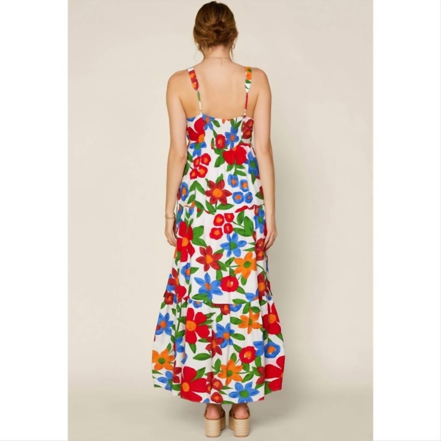 SKIES ARE BLUE Paradise Falls Maxi Dress in multi - women's dress - alternate view