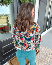 Ivy Jane - Print Velvet Jean Jacket
