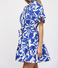 Fate by LFD Lucia Ruffled Mini Dress in blue - women's dress - detail view