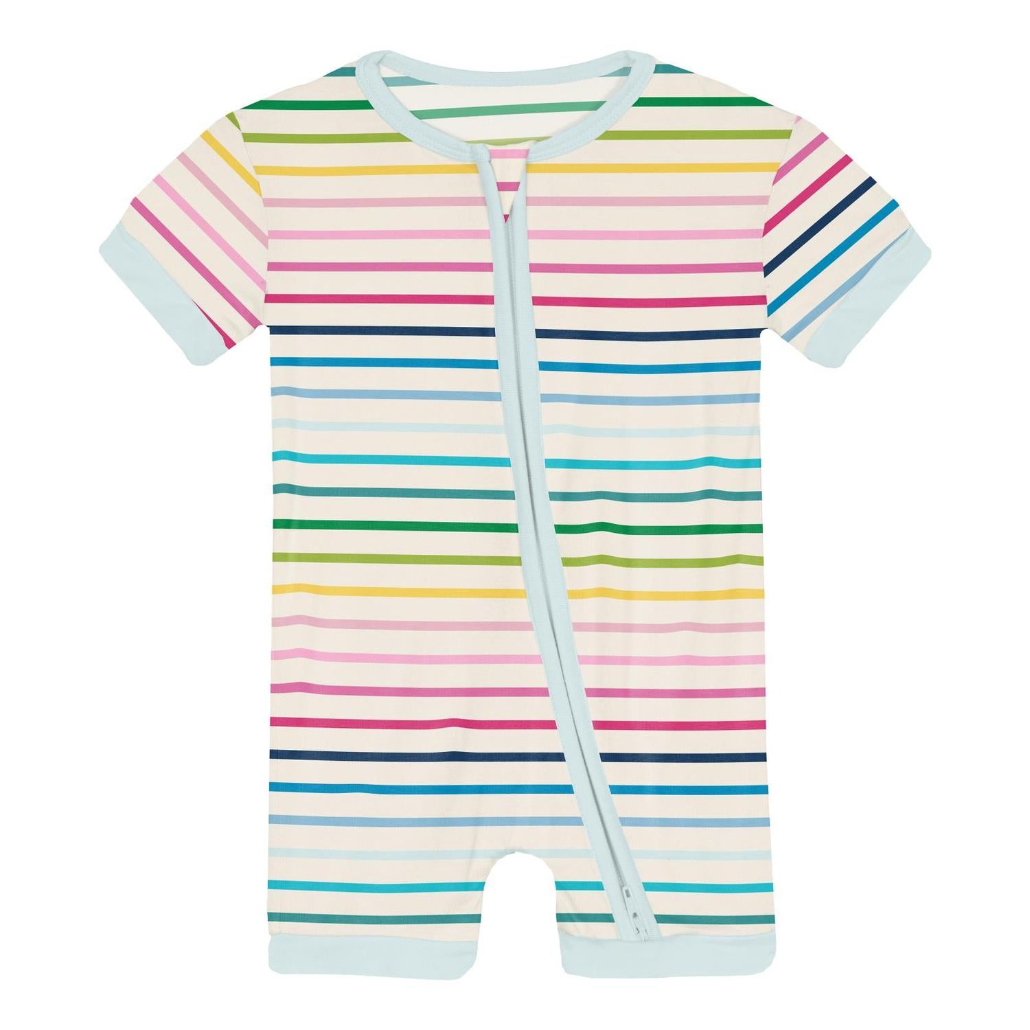 Kickee - Baby's Shorty Sleeper With Zipper Pajama