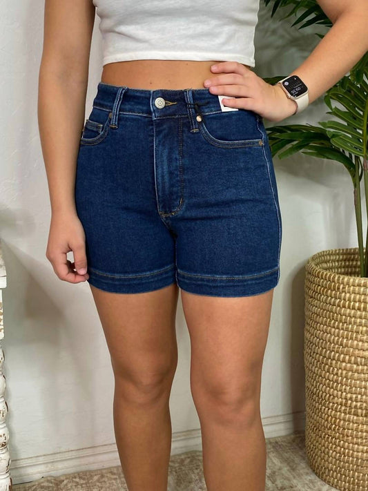 Judy Blue - Dark High Waist Tummy Control Shorts