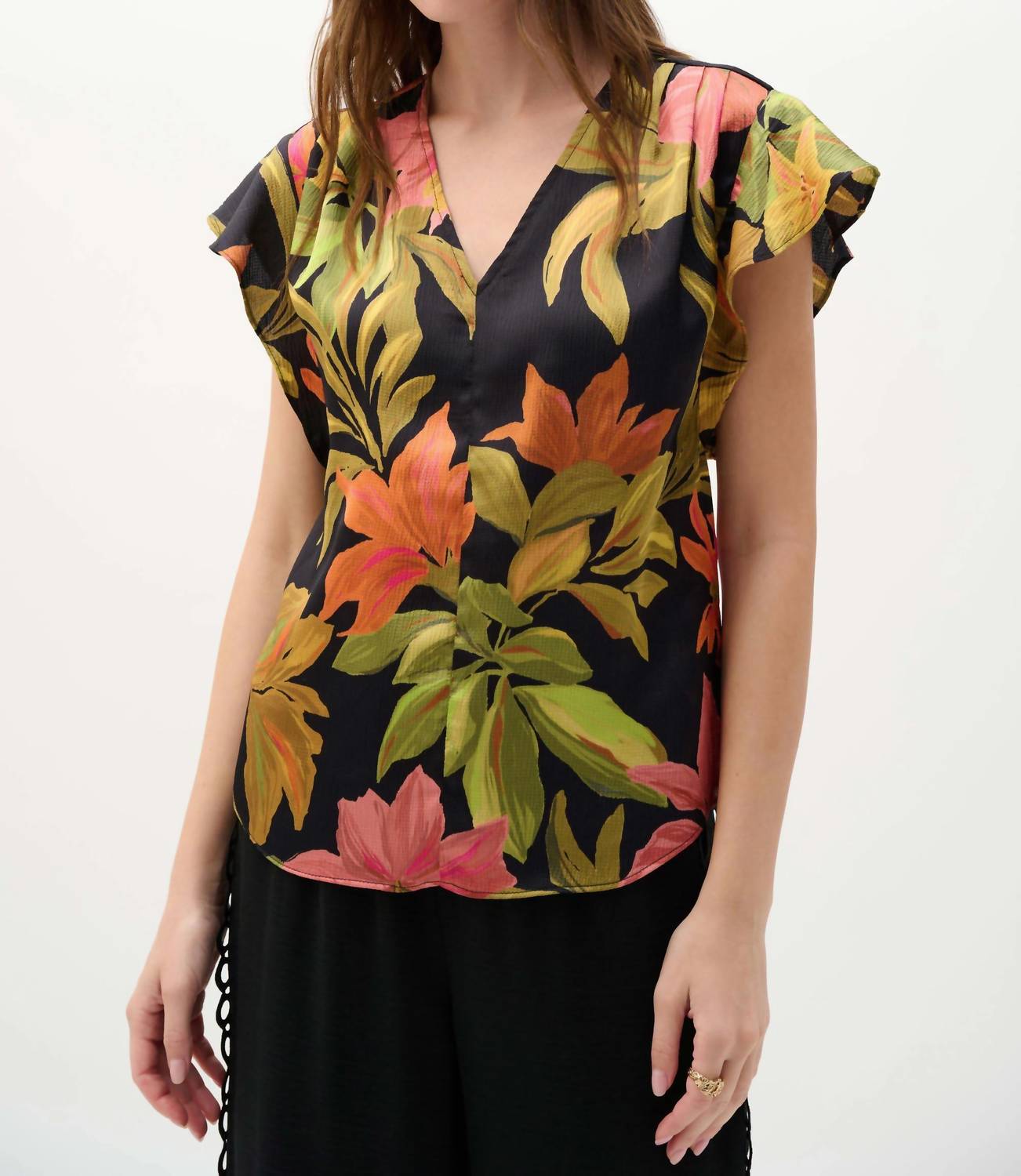 Joseph Ribkoff - Satin Tropical Print Top