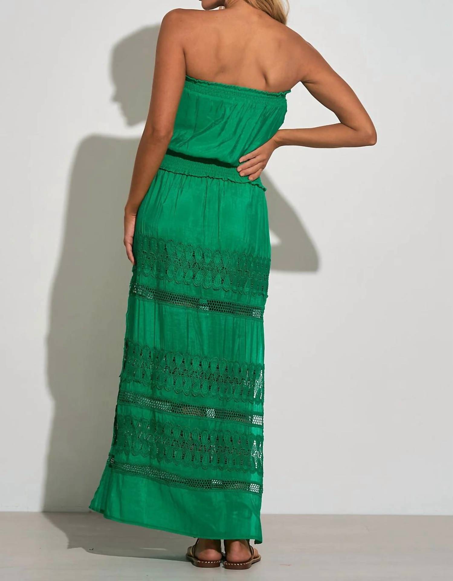 Elan - Strapless Crochet Maxi Dress