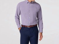 Mizzen + Main Leeward Classic Fit Long Sleeve Dress Shirt in mulberry sam plaid - men's shirt