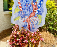 Songbird Grove Collection - Patriotic Hydrangeas Yard Art