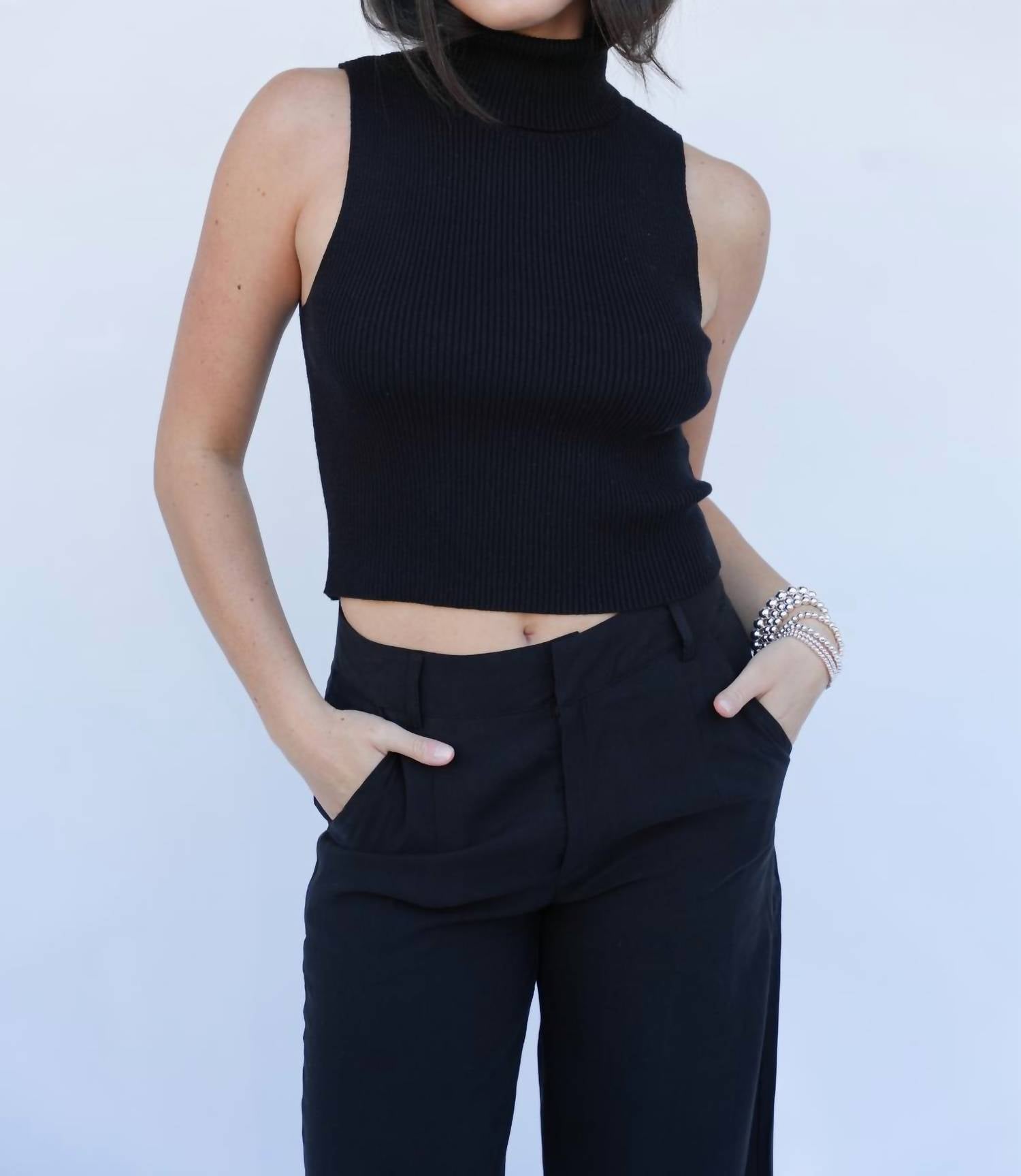 Falcon Park - Wells Sleeveless Turtleneck Top