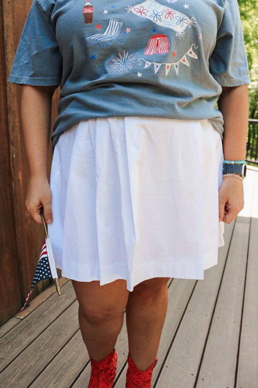 Adrienne - Vacay Countdown Zara Pleated Skirt