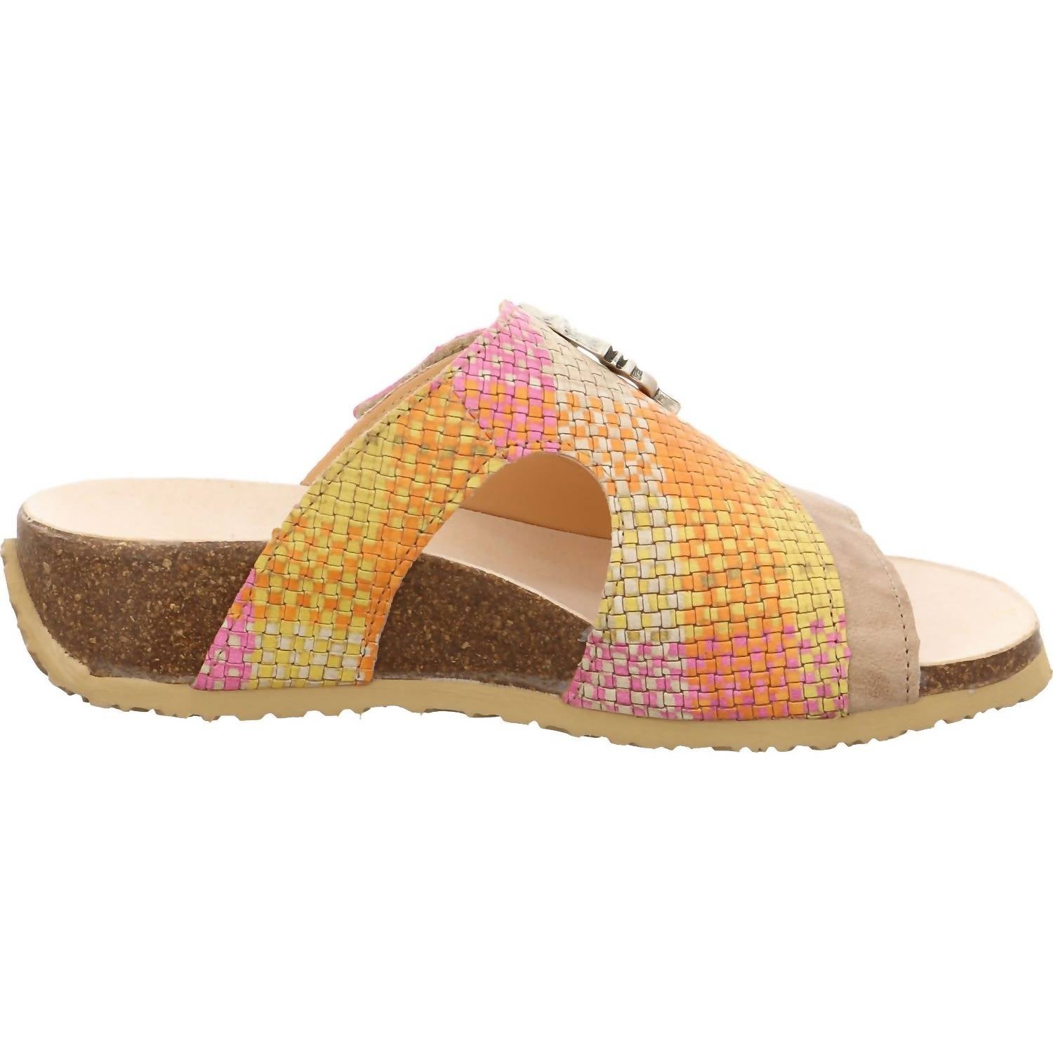 Think! Women's Mizzi Sandal in linen combi material mix - women's sandal - detail view