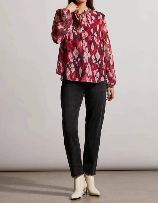 Tribal - FLOWY SWISS DOT CHIFFON BLOUSE