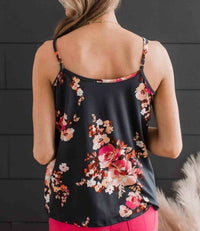 Shiying Fashion - Floral Print Spaghetti Strap Tank