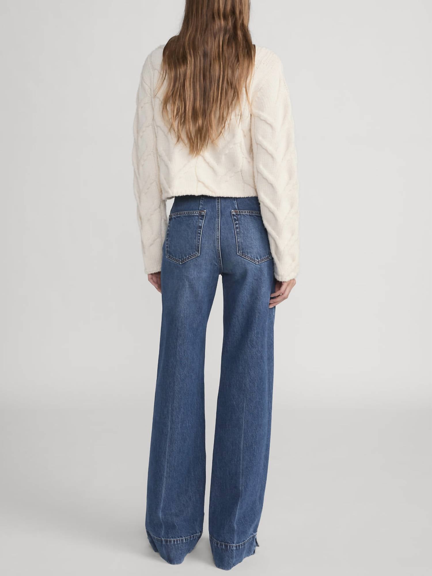 FRAME The Slice Flare Jean in headliner - women's jeans - alternate view
