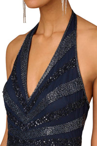 Aidan Mattox - Women's Halter Beaded Gown