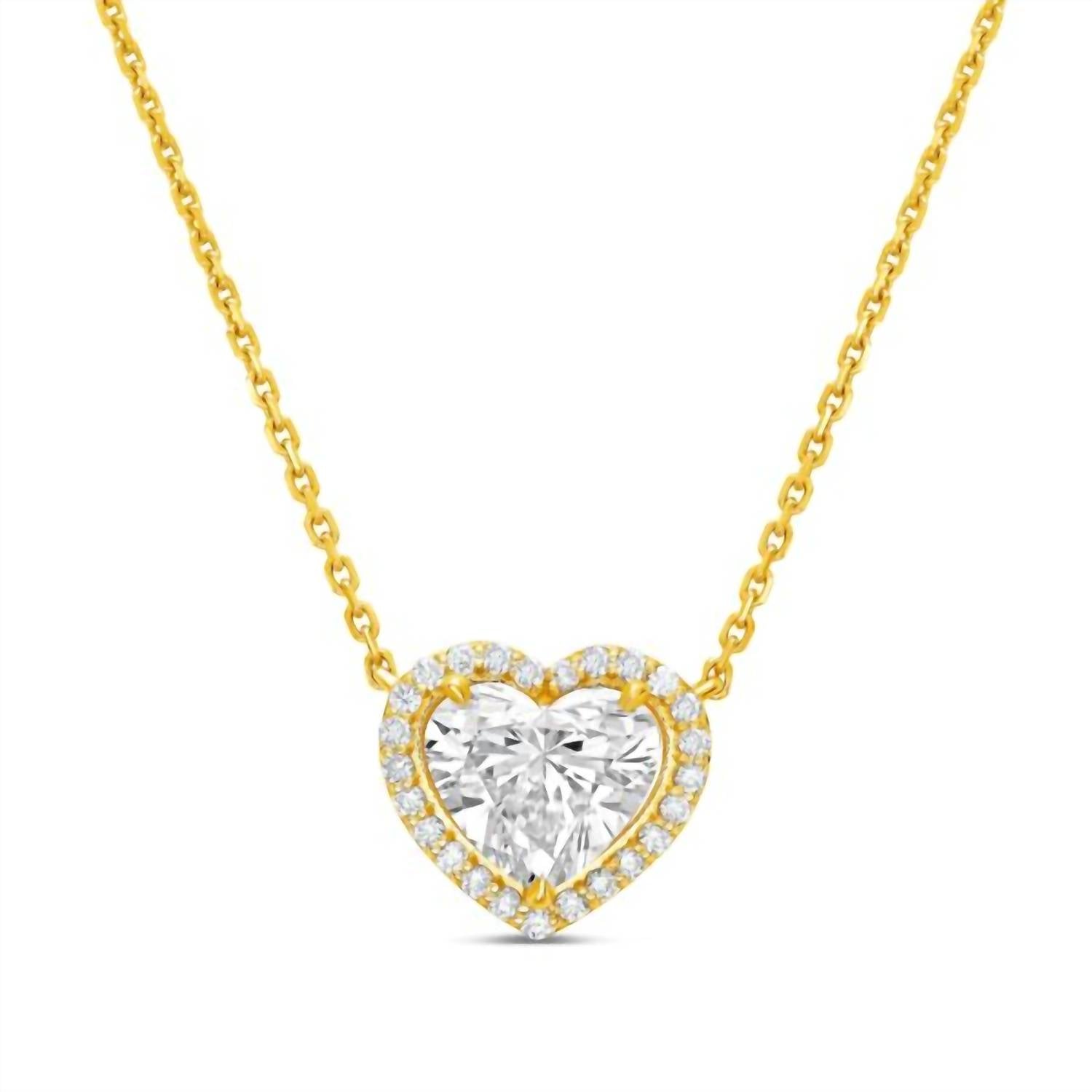 Diana M Jewels - Women's Heart Lab-Grown Diamond Pendant Necklace (7.00 Ct) - Elegant