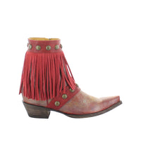 OLD GRINGO Women's Milan Fringes Boots in petrol red - women's shoe