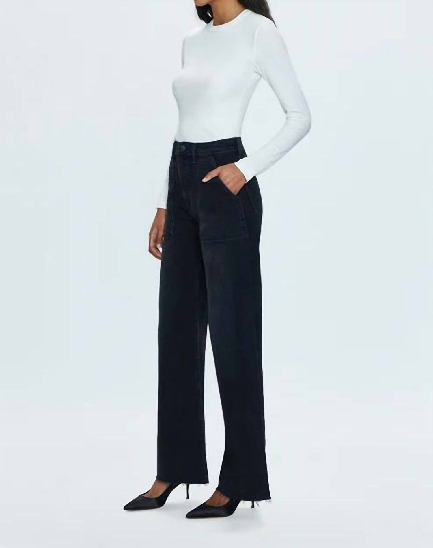 PISTOLA Penny Utility Jeans in black - women's jeans - alternate view