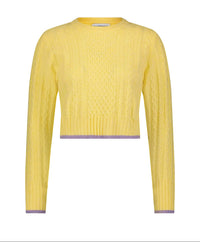 Matthew Bruch - Cable Knit Crew Neck Sweater