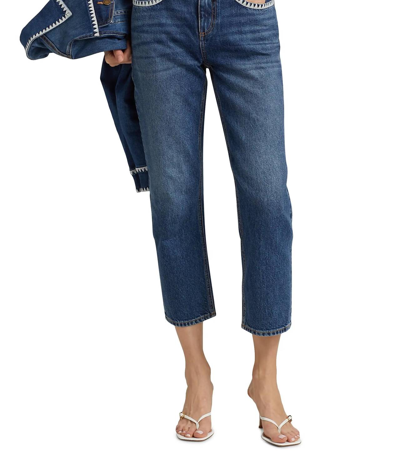 Ramy Brook - Crochet Trim Straight Leg Jeans