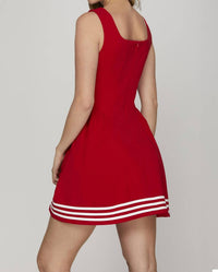 She + Sky - GAME DAY SLEEVELESS SQUARE NECK MINI DRESS