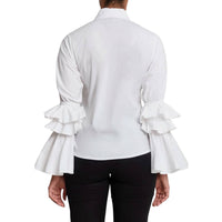 The Lulo Project - Brave Ruffle Bell Sleeve Stretch Shirt