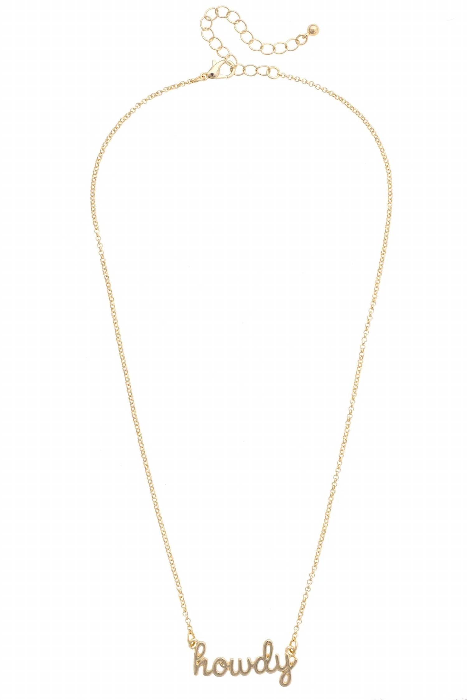 Canvas Style - Women's Howdy Cursive Necklace