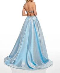 Rachel Allan - Shimmer Woven Beaded Princess Gown