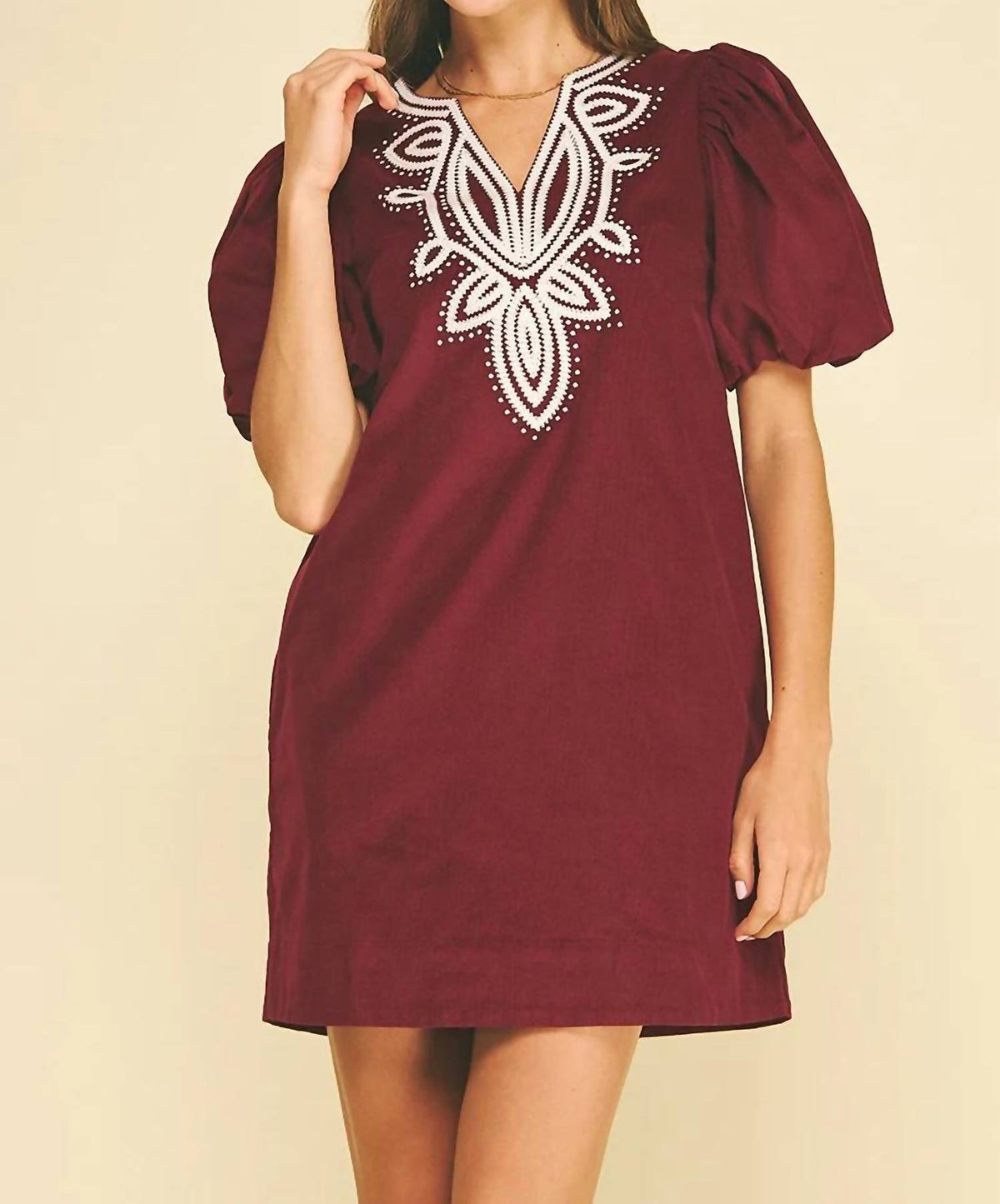 Pinch - Embroidered Corduroy Mini Dress