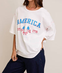 Le Lis - AMERICA ROUND NECKLINE SHORT SLEEVE TOP