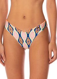MAAJI Valerya Regular Rise Double V Bikini Bottom in stamped blooms - women's swimwear - alternate view