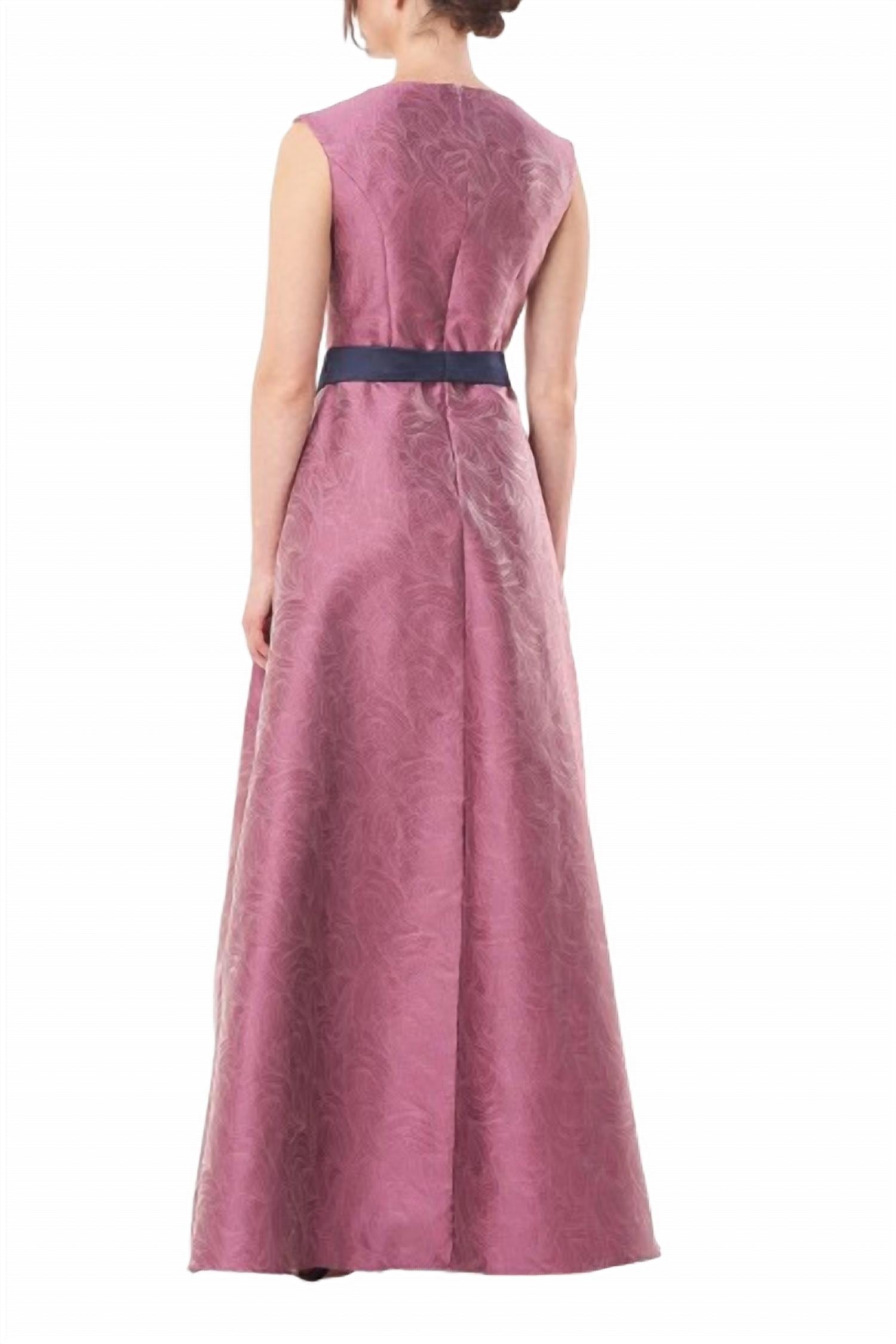 Kay Unger - Mikado Walk Through Jumpsuit With Stretch Crepe Pant