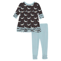 Kickee - Girls' Bamboo Long Sleeve Babydoll Set