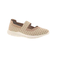 BERNIE MEV Women's Charm Weave Slip-on in blush nude cream - women's flats
