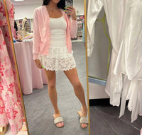 Aiwee Fashion - Scalloped Edge Button Cardigan