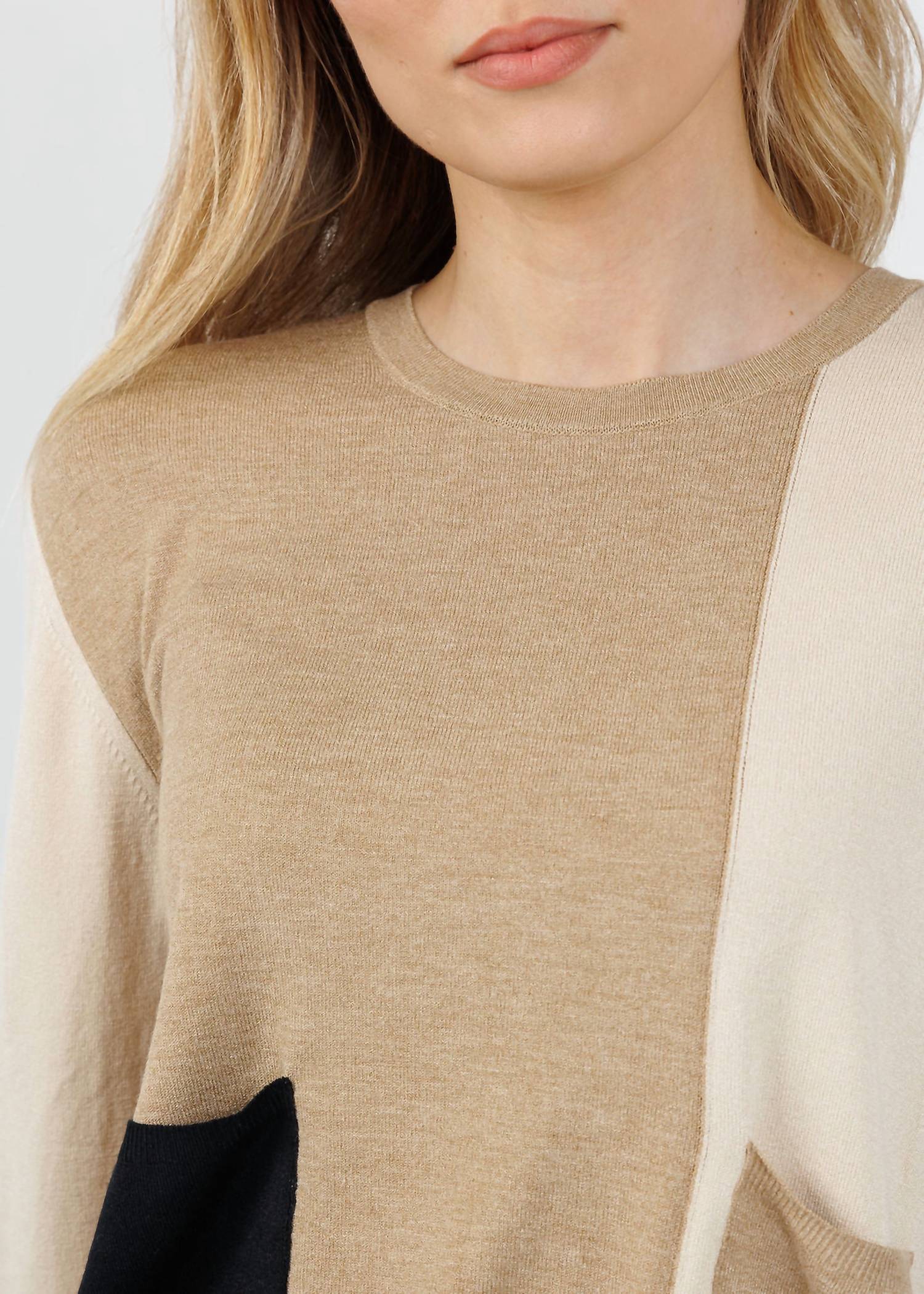 Aldo Martins Double Pocket Crew Sweater in ivory - women's sweater - view 4