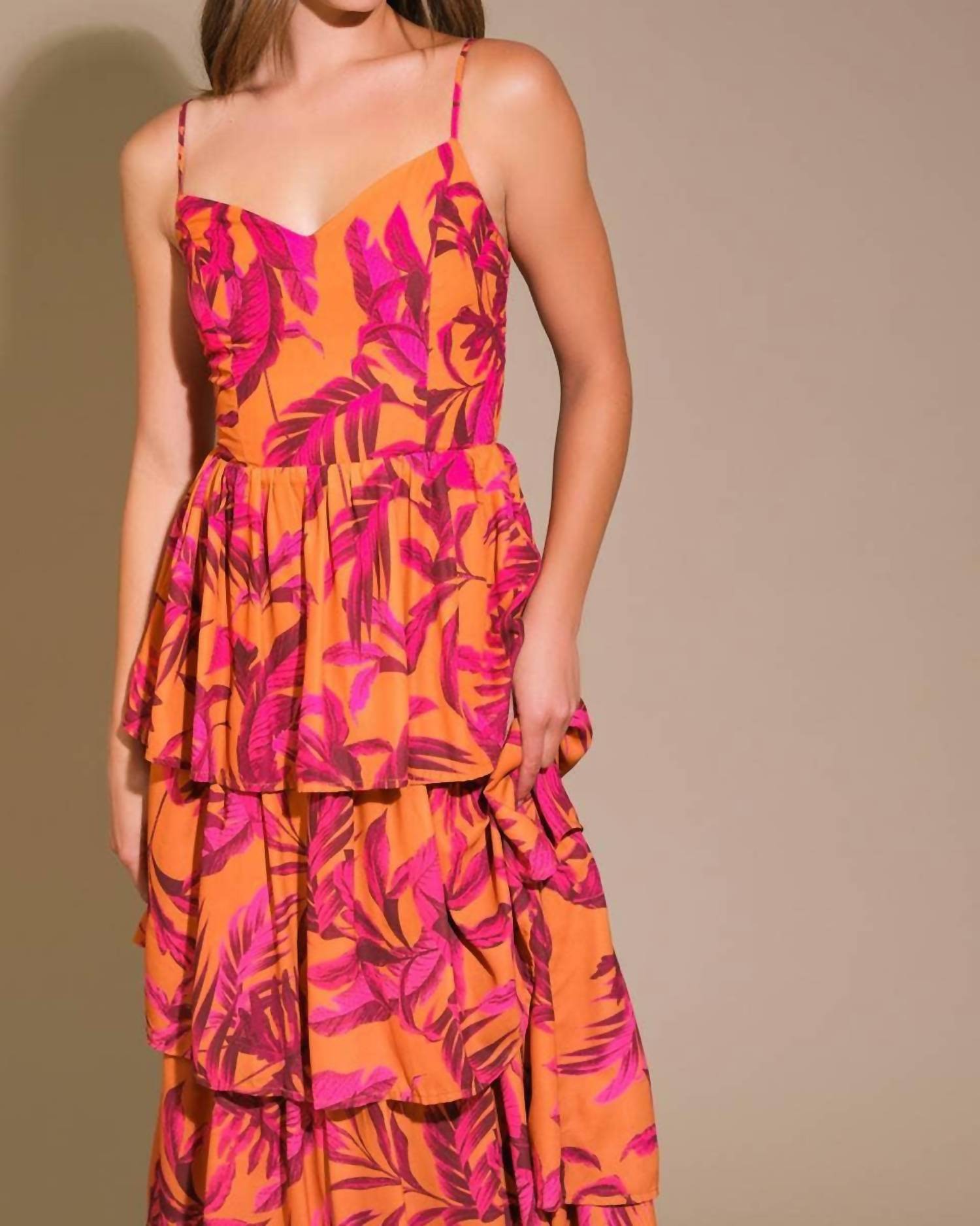 Flying Tomato - Printed Maxi Dress