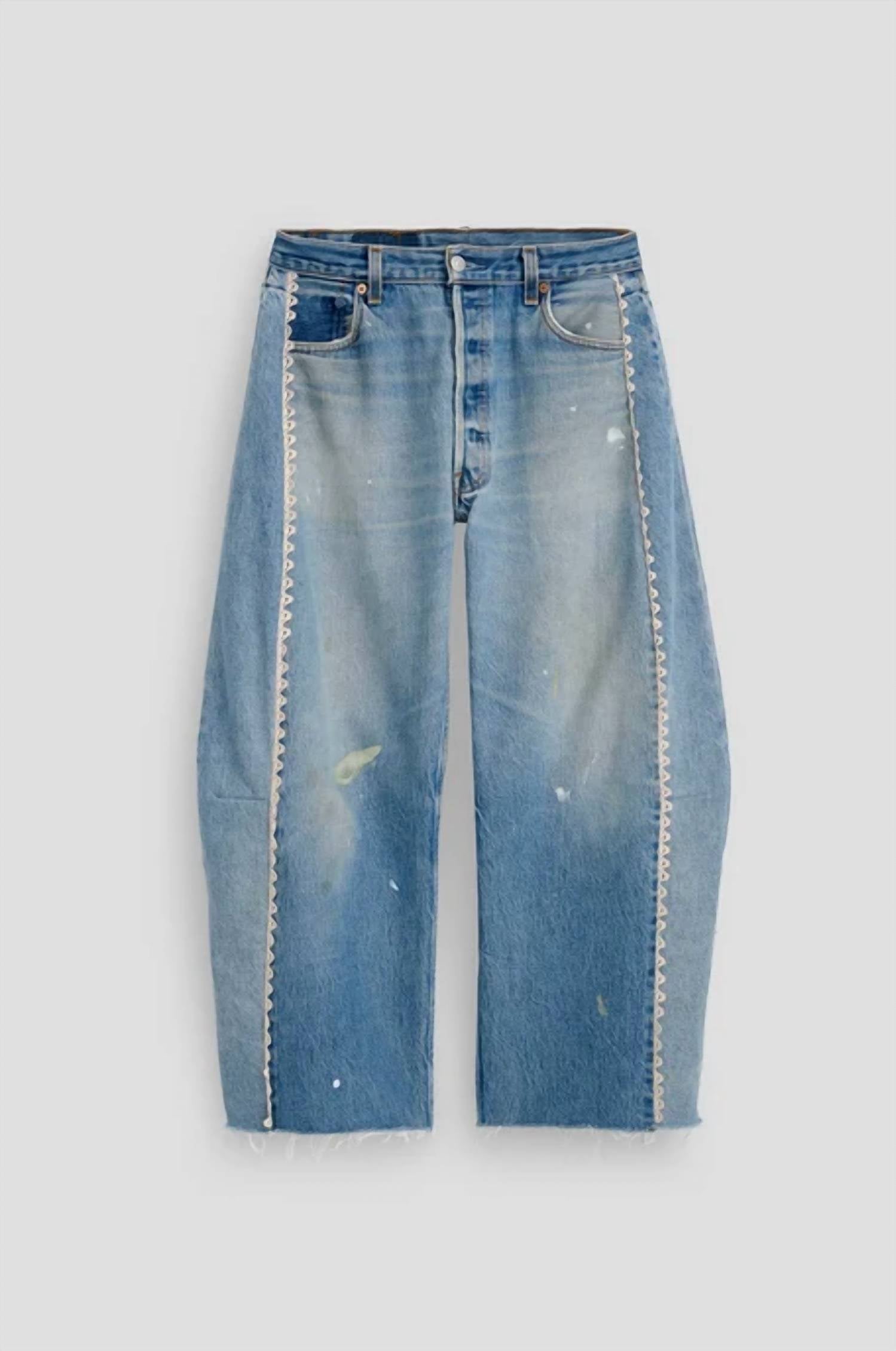 B Sides - Tattered Lace Barrel Jeans