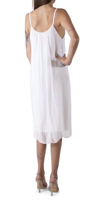 GIGI MODA Jappy Silk Dress in white - women's dress - detail view